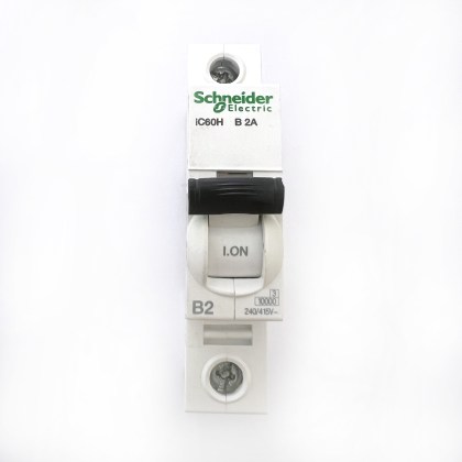 Schneider Electric iC60H A9F53102 B2A B2 2A 2 Amp MCB Circuit Breaker Type B